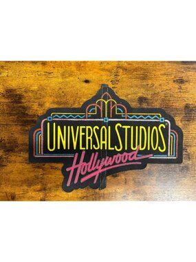 Universal Studios Hollywood Retro Neon Logo pennant